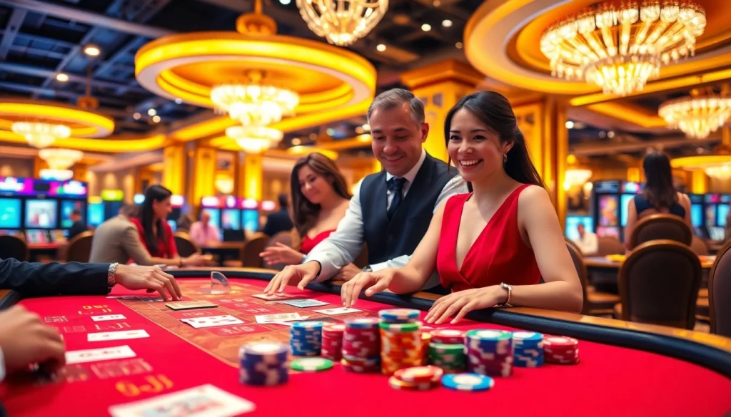 在優塔娛樂城中，玩家享受興奮的賭場遊戲體驗，充滿活力的氛圍。