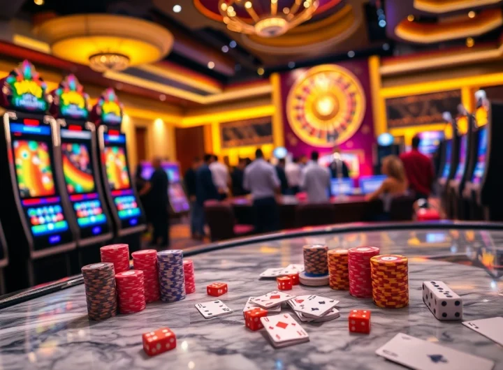 Experience the thrill of slot88 with vibrant slot machines and luxurious casino decor.